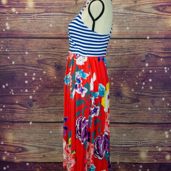 SOMA Angled Hem Sleeveless Dress in Havana Floral Print - Picture 4 of 10